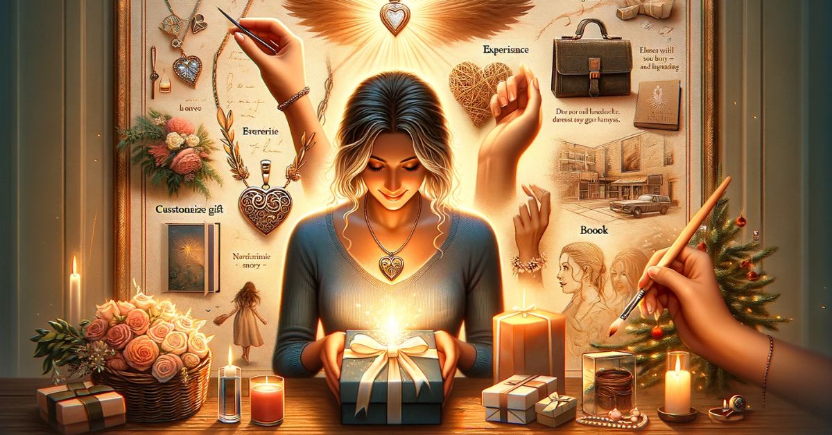 Kvinde med den perfekte gave til hende