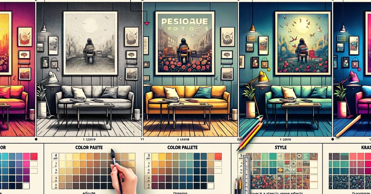 Farve og stil på personlige plakater