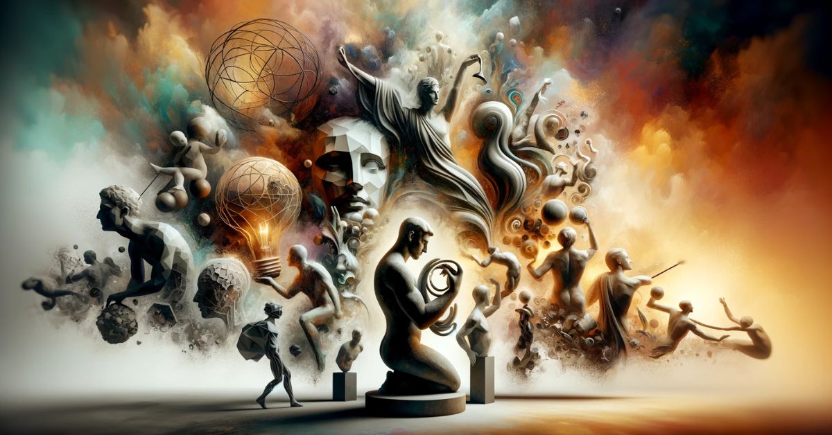 Kunst i form af skulpturer til hjemmet