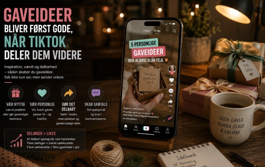 Gaveideer bliver først gode, når TikTok deler dem videre